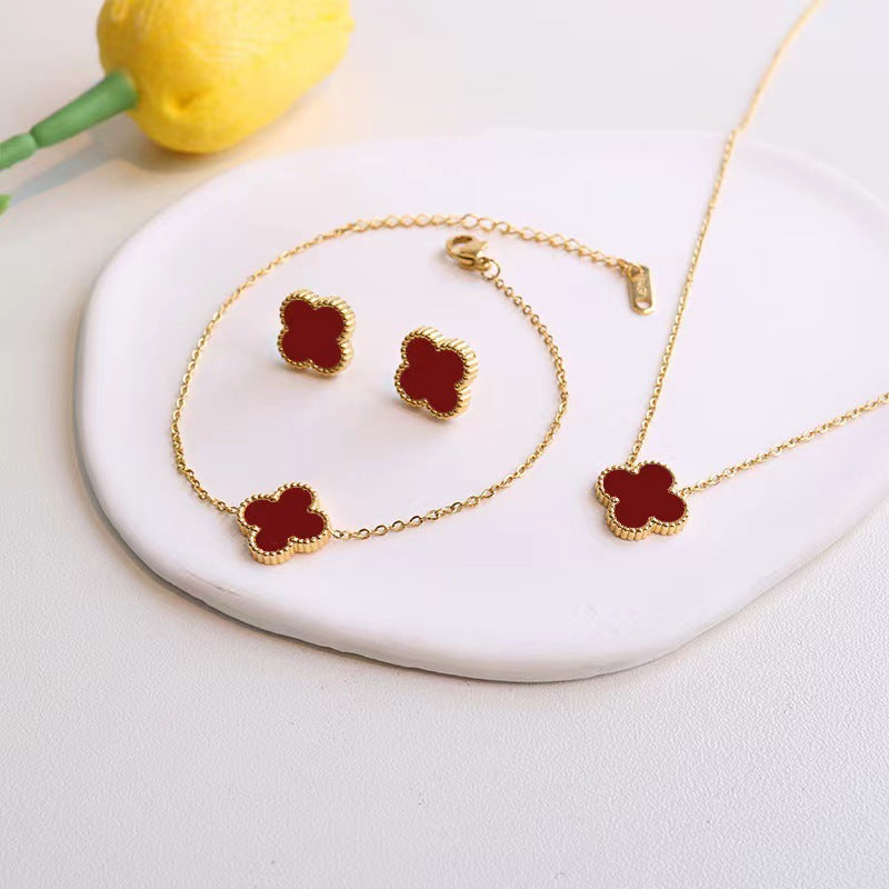 Four - Leaf Clover Jewelry Set