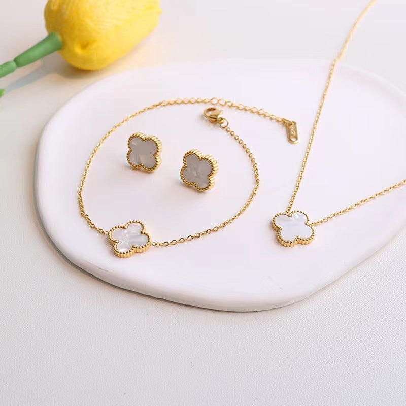 Four - Leaf Clover Jewelry Set