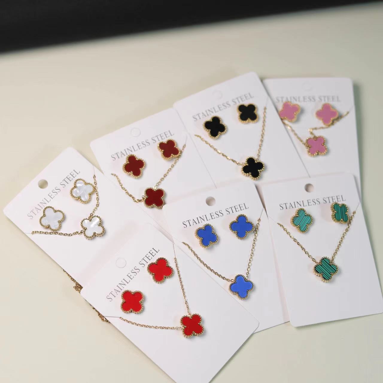 Four - Leaf Clover Jewelry Set