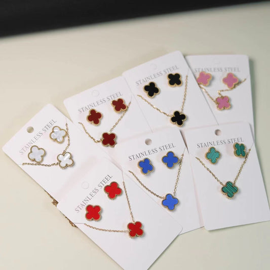 Four - Leaf Clover Jewelry Set