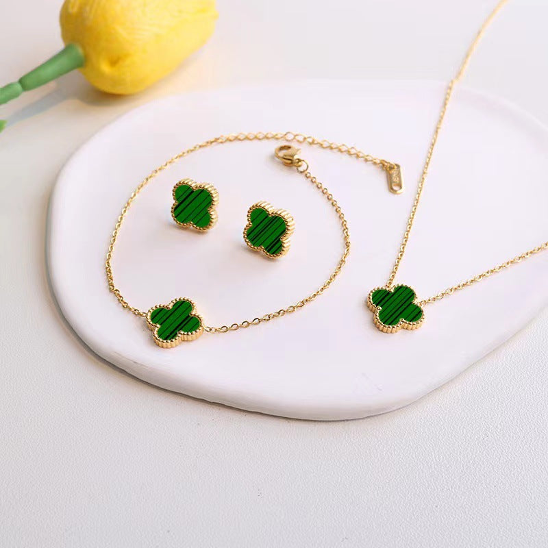 Four - Leaf Clover Jewelry Set
