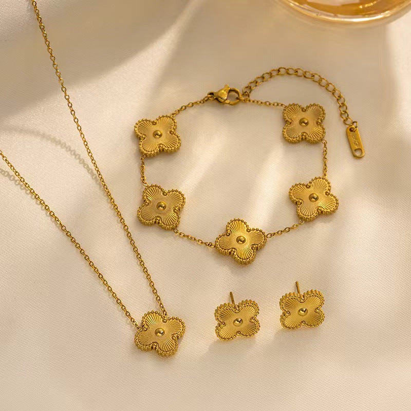 Four - Leaf Clover Jewelry Set