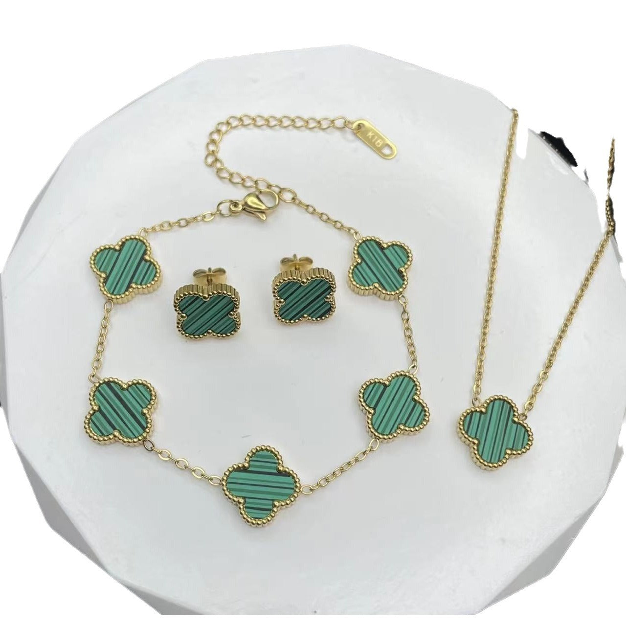 Four - Leaf Clover Jewelry Set