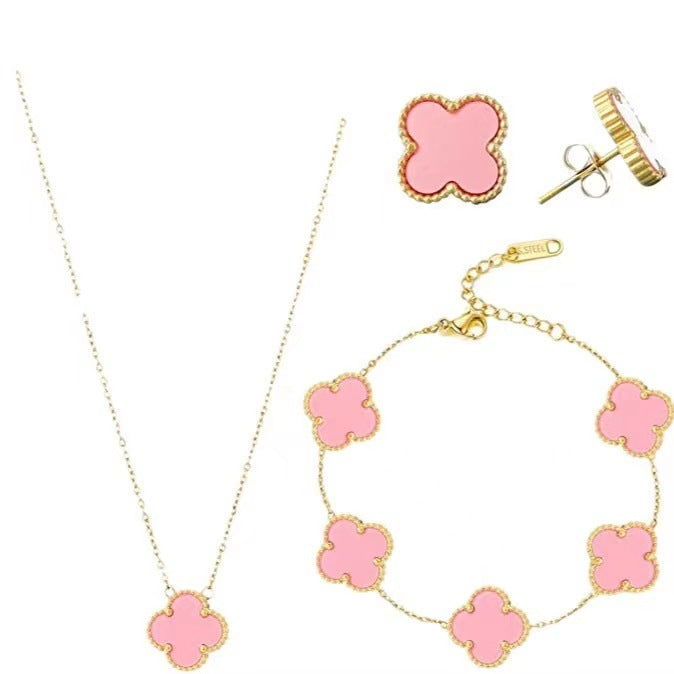Four - Leaf Clover Jewelry Set