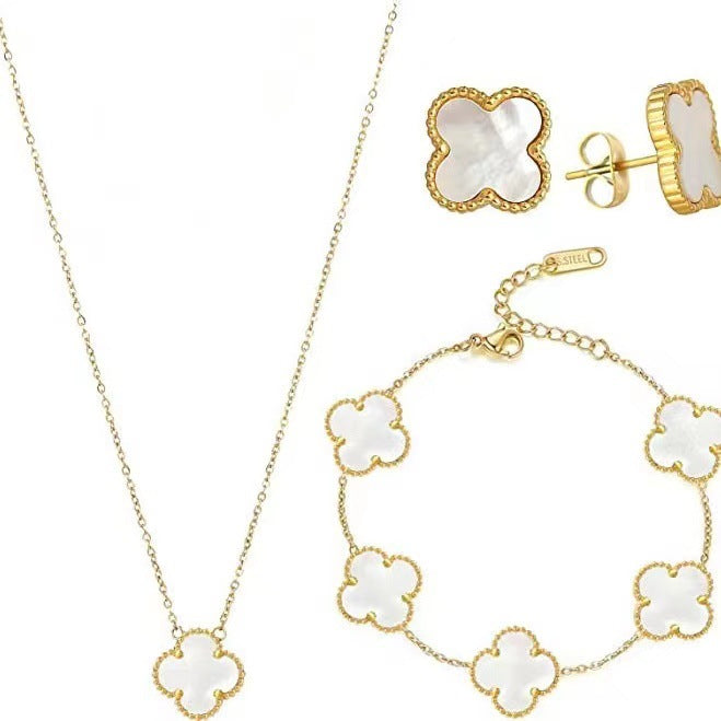 Four - Leaf Clover Jewelry Set