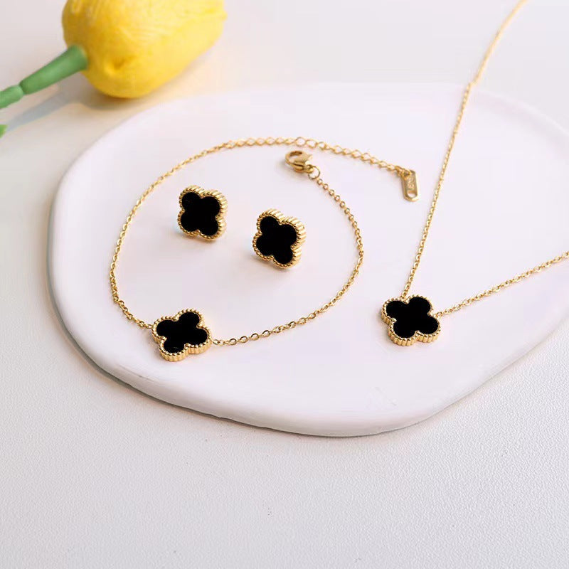 Four - Leaf Clover Jewelry Set